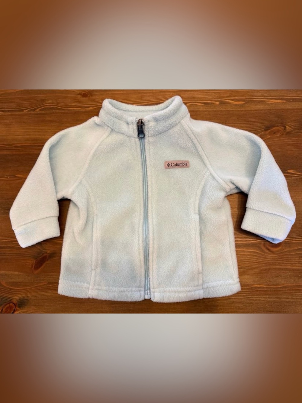Infant Columbia Light Blue Zip-Up Fleece Jacket (3-6M)